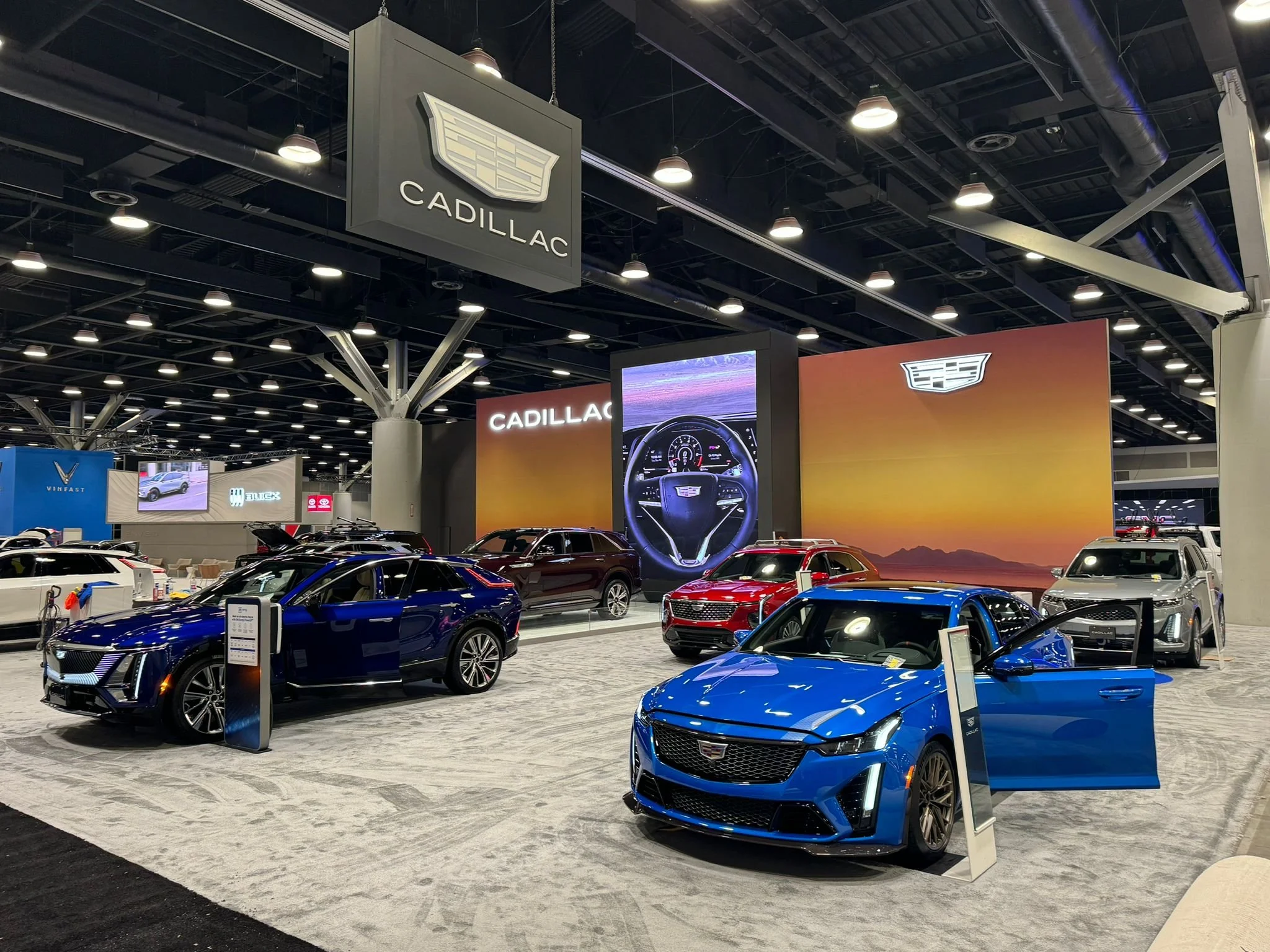 A large branded exhibition display